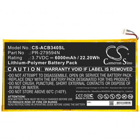 Akkus und ersatzakkus  acer pr-279594n iconia one 10 b3-a40