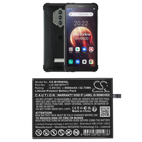 Akku für telefon blackview li515876phtt bv6600 akkus und ersatzakkus telefon