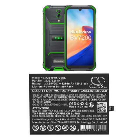 Akku für telefon blackview li676281htt bv7200 akkus und ersatzakkus telefon