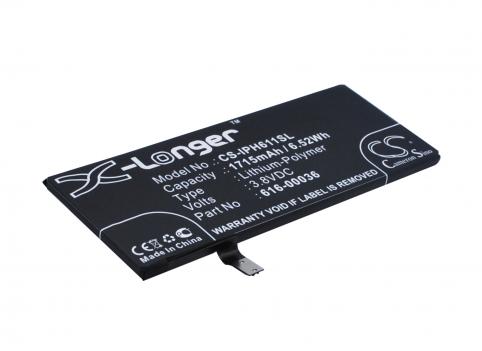 Akkus und ersatzakkus  apple haute capacitée 616-00036 iphone 6s