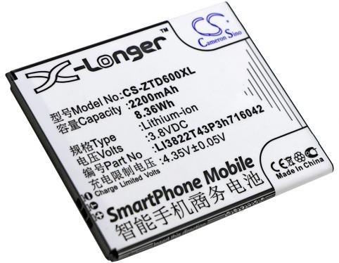 Akkus und ersatzakkus  zte li3822t43p3h716042