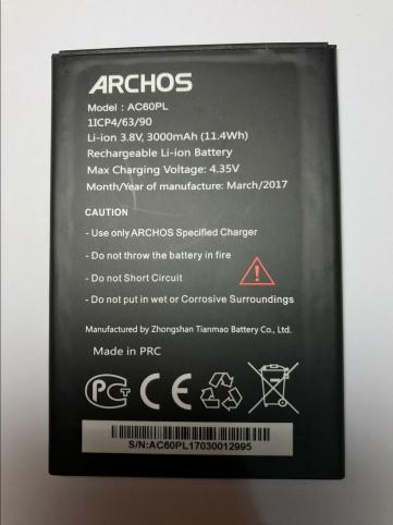 Akkus und ersatzakkus telefon archos platinum 60