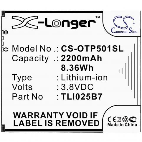 Akkus und ersatzakkus  alcatel tli025b7 5011a