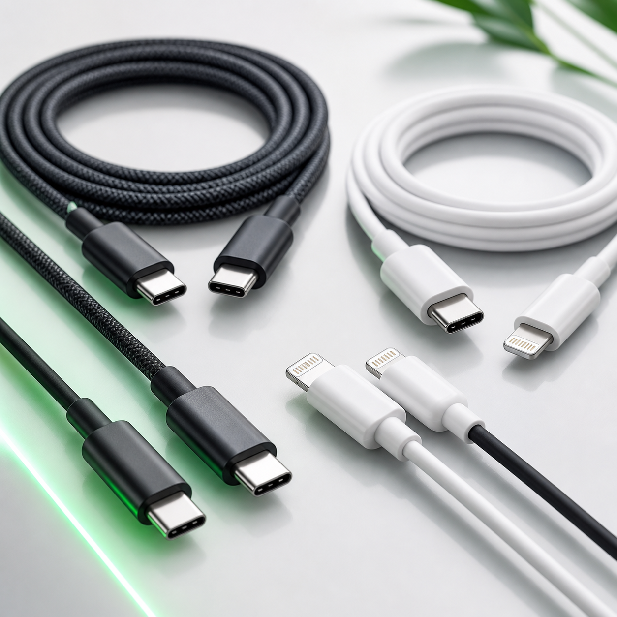 USB-C- und Lightning-Ladegeräte